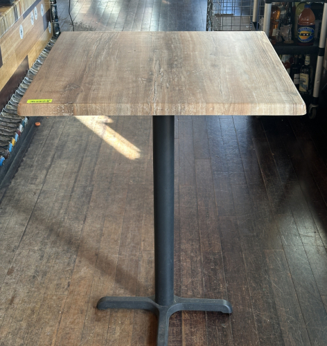 30" X 30" LAMINATE TOP TABLE W/ PUB BASE.