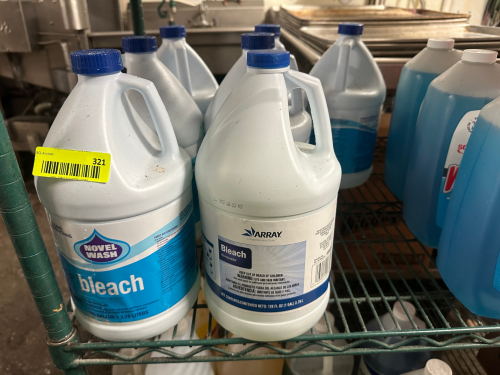 (7) ASSORTED 1 GALLON BOTTLES OF BLEACH