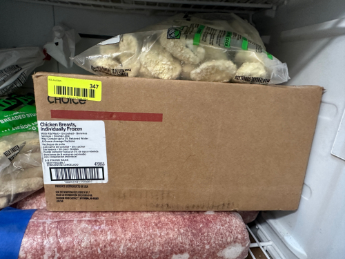(2) 15 LB. CASES OF FROZEN CHICKEN BREASTS.