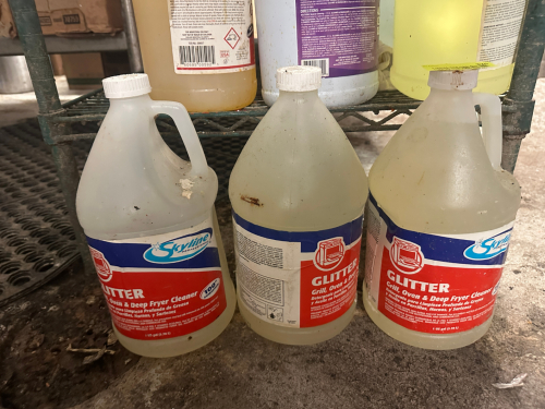 (3) 1 GALLON BOTTLES OF OVEN CLEANER.