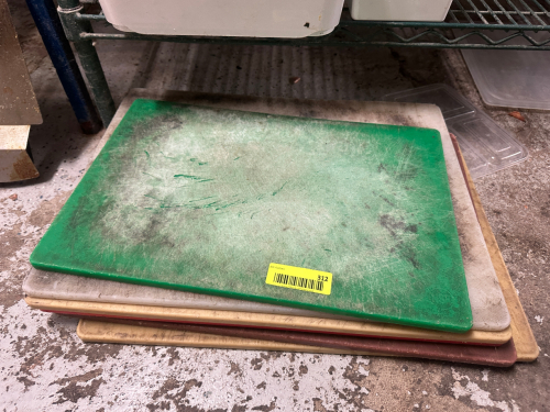 (5) ASSORTED CUTTING BOARDS.