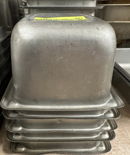 (5) 1/6 SIZE STAINLESS INSERTS