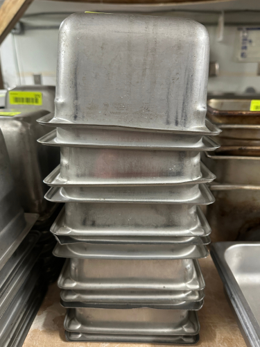 (12) 1/9TH SIZE STAINLESS INSERTS