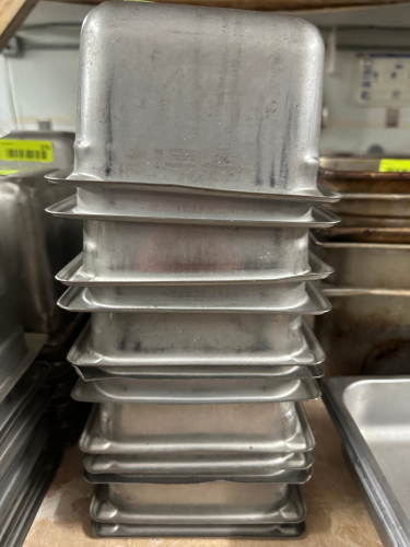 (12) 1/9TH SIZE STAINLESS INSERTS