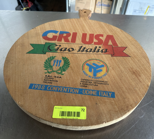 GRI USA CIAS ITALIA WOODEN PIZZA BOARD.