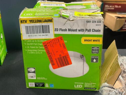 (2) LED FLUSH MOUNT LIGHT WITH PULL CHAIN