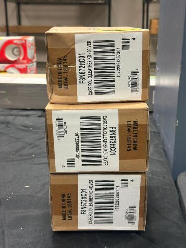 (3) BOXES OF LEATHER FOLIO KD