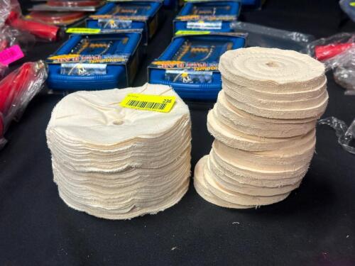(1) LOT OF ASSORTED BUFFING WHEELS.