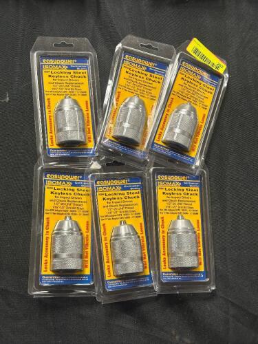 (6) ISOMAX LOCKING STEEL KEYLESS CHUCKS