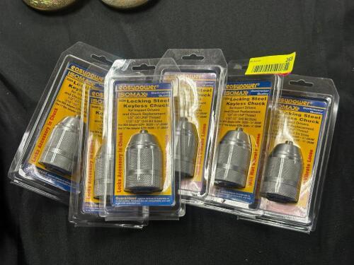 (6) ISOMAX LOCKING STEEL KEYLESS CHUCKS