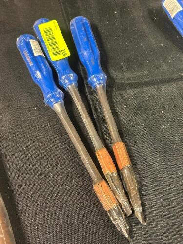 (3) 6" EZ POWER SCREW DRIVERS.