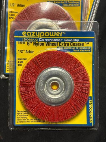 (3) EAZY POWER 6" NYLON WHEEL EXTRA COARSE.