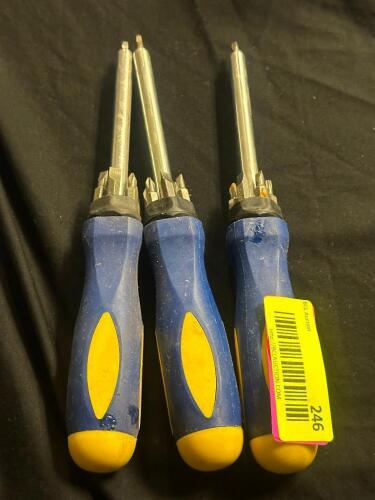 (3) EZ POWER MULTI BIT SCREW DRIVERS