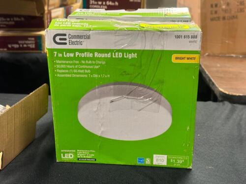 (2) COMMERCIAL ELECTRIC 7" LOW PROFILE ROUND LED LIGHTS