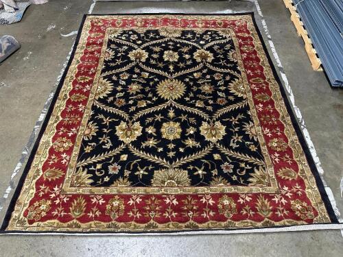 8' X 10' BLACK TUFFED AREA RUG