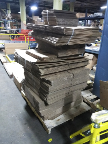 (1) PALLET OF APPROX (150) MISC SHIPPING BOXES