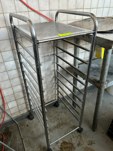 (2) SMALL METAL SHELVES