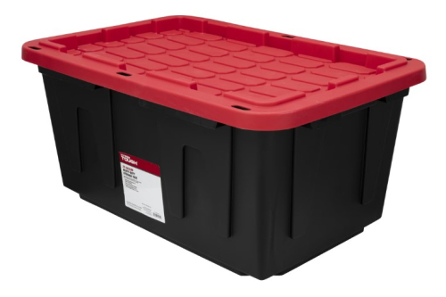 (4) LARGE STORAGE BIN W/SNAP LID