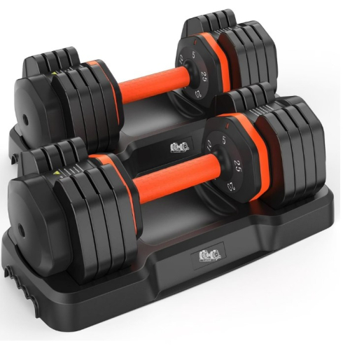 (1) ADJUSTABLE DUMBBELL SET