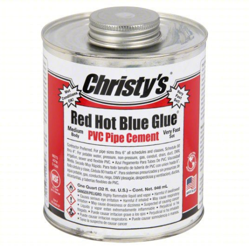 (3) RED HOT BLUE GLUE PVC PIPE CEMENT