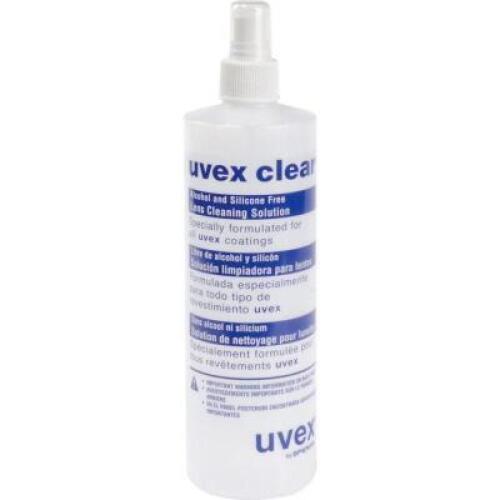 DESCRIPTION: (6) LENSE CLEANING SOLUTION BRAND/MODEL: UVEX CLEAR #T9FB310193 RETAIL$: $6.00 EA SIZE: 16 OZ QTY: 6
