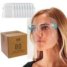 (5) CASES OF (20) FACE SHIELDS WITH GLASSES