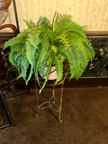 FAUX POTTED PLANT W/ PLANTER.