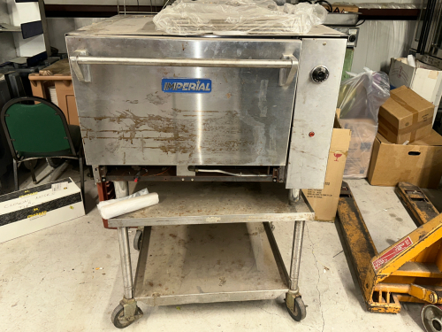 IMPERIAL SINGLE DECK PROPANE OVEN W/ STAND.