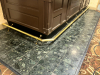 12' X 5' SECTION OF 2" METAL BAR RAIL IN POLISHED BRASS FINISH.