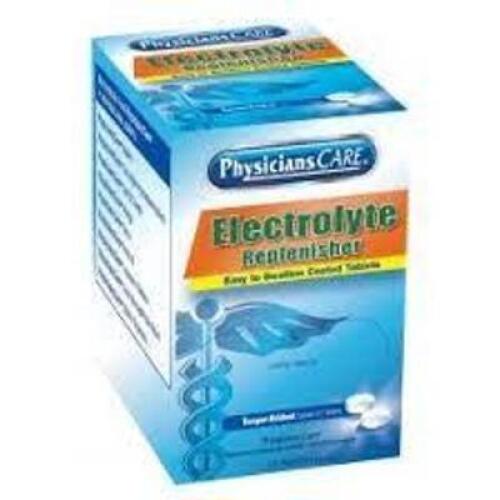 DESCRIPTION: (2) BOXES OF (125) PACKS OF ELECTROLYTE REPLENISHER TABLETS BRAND/MODEL: PHYSICIANS CARE #ACM90032 RETAIL$: $16.48 QTY: 2