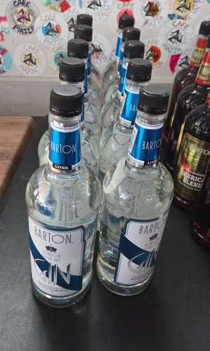 (10) BOTTLES OF BARTON LONDON EXTRA DRY GIN
