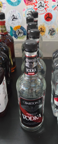 (5) BOTTLES OF BARTONS VODKA
