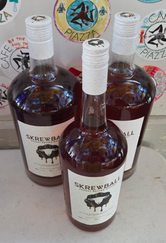 (3) BOTTLES OF SKREWBALL PEANUT BUTTER WHISKEY.
