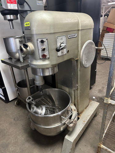 HOBART 60 QT MIXER W/ BOWL AND (2) ATTACHMENTS.