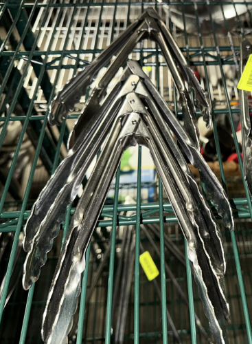 (5) STAINLESS TONGS