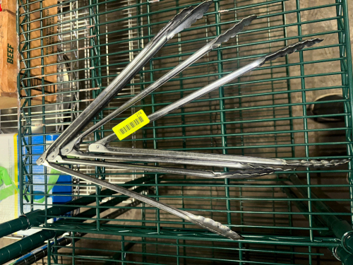 (4) STAINLESS TONGS