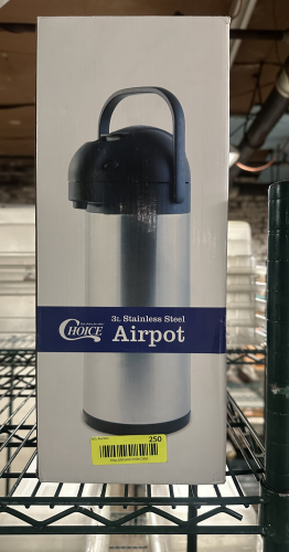 CHOICE INSULATED STAINLESS AIR POT. ( IN BOX )