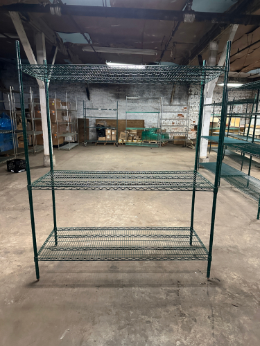 60" X 20" THREE TIER COATED WIRE SHELF