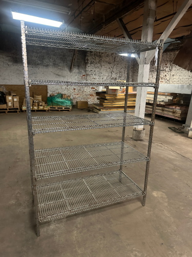 48" X 24" FIVE TIER COATED WIRE SHELF