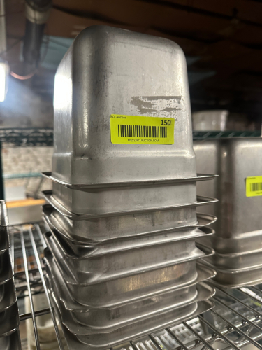 (6) 1/6TH SIZE STAINLESS INSERTS