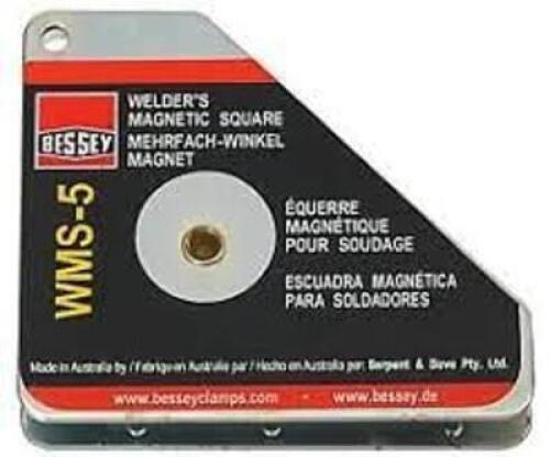 DESCRIPTION: (2) MAGNETIC WELDING SQUARE BRAND/MODEL: BESSEY #38ZD33 INFORMATION: BLACK RETAIL$: $32.80 EA SIZE: 3.75X0.75 QTY: 2