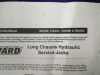 (1) LONG CHASSIS HYDRAULIC SERVICE JACK - 3