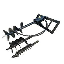 SKID STEER AUGER SET MODEL: SSECAG-Y INCLUDES 3 BITS (6 IN, 12 IN, 14 IN)