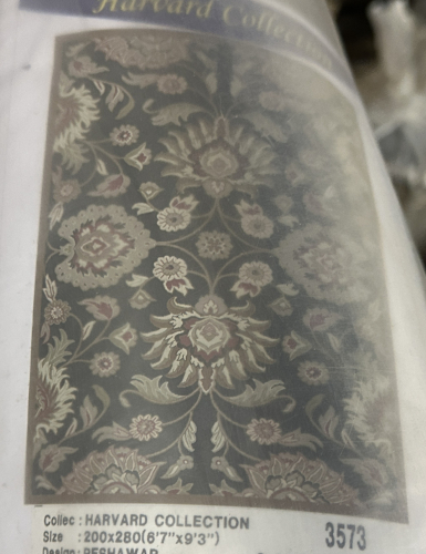 6' 7" X 9' 3" HARVARD COLLECTION PESHAWAR RUG IN BLACK