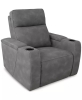 MACY'S GREYMEL FABRIC POWER RECLINER.