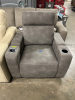 MACY'S GREYMEL FABRIC POWER RECLINER. - 2