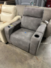 MACY'S GREYMEL FABRIC POWER RECLINER. - 3