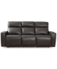 MACYS GREMEL LEATHER POWER RECLINING SOFA W/ WIRELESS CHARGER.
