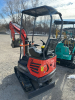 CFG INDUSTRIAL MX15RX MINI EXCAVATOR &ndash; 13.5 HP GAS RATO R420D ENGINE, HYDROSTATIC DRIVE, RUBBER TRACKS, DUAL PILOT CONTROLS, AUXILIARY HYDRAULICS, MANUAL THUMB & 42? BLADE FOR DIGGING/GRADING. OPERATING WEIGHT APPROX 2,070 LB, MAX DIG DEPTH ~5.8 FT, MAX D - 8