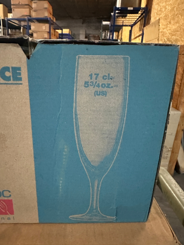 (12) ELEGANCE 5 OZ CHAMPAGNE FLUTES.